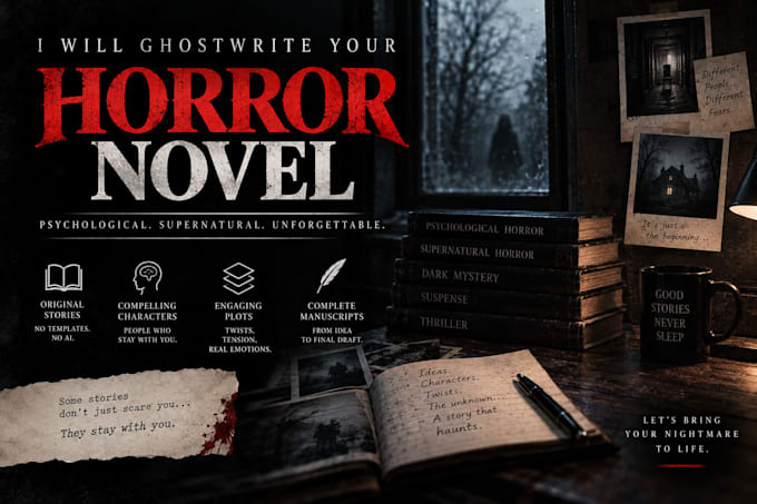 ghostwrite your psychological or supernatural horror novel