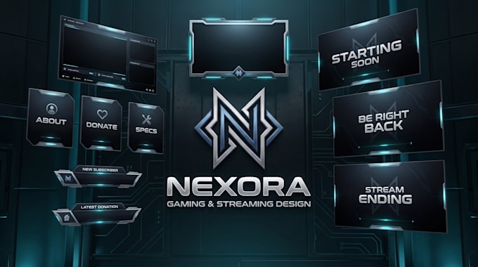 design professional gaming overlays and streamer graphics