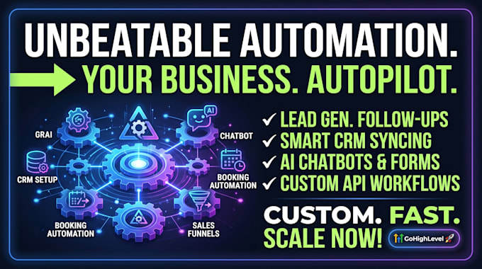 build ai workflow automation, CRM, and sales funnels