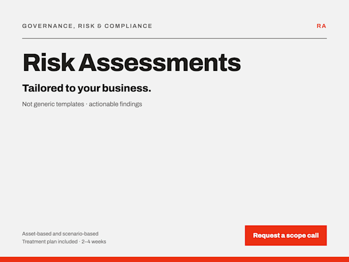 write your information security policies and risk assessment