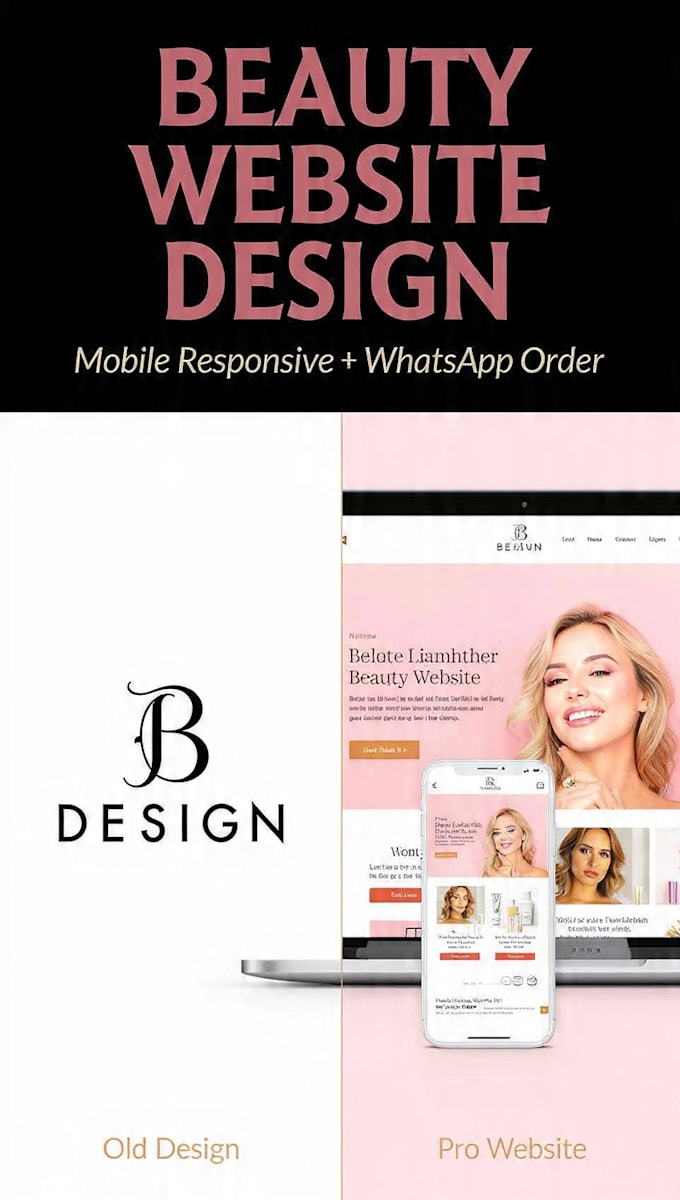 create beauty skincare website design