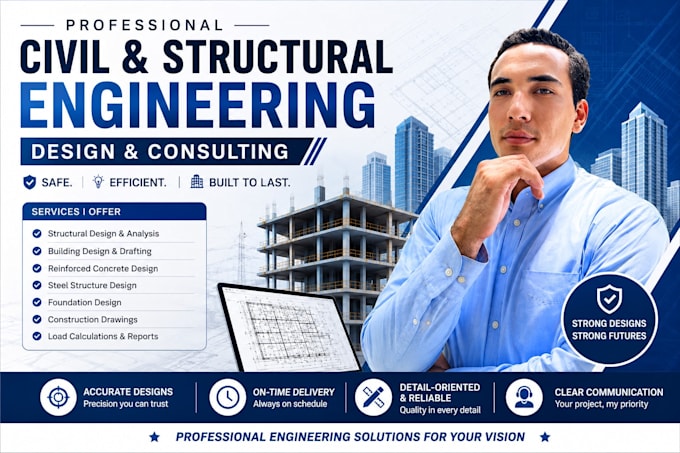 be your civil and structural engineer for structural design and calculations