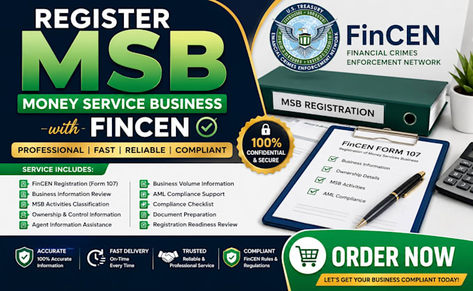 provide msb fincen registration and compliance support
