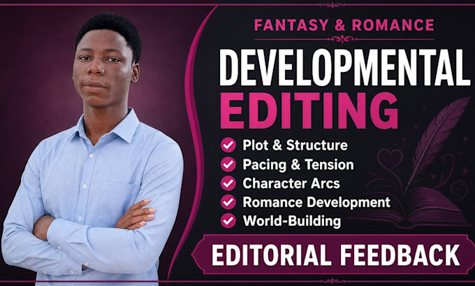 developmental edit your fantasy, romance, or romantasy novel
