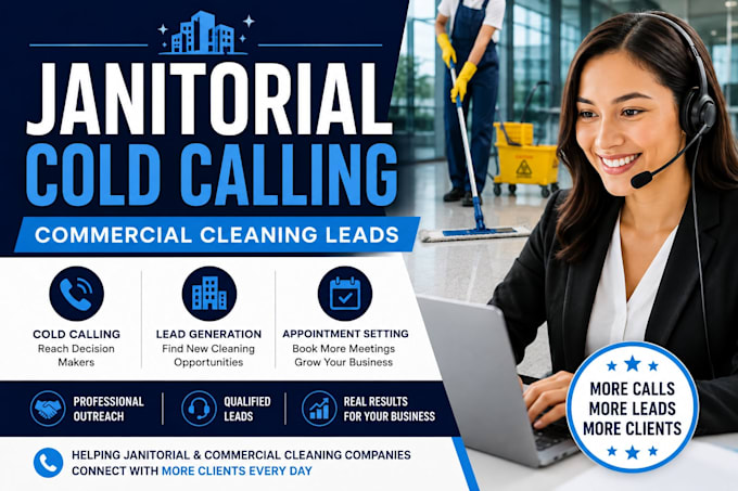 janitorial cold calling, b2b, cold calling, janitorial cleaning services, b2c