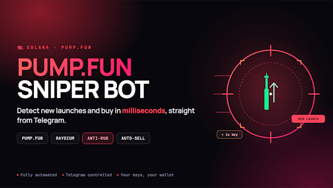 custom solana sniper bot, crypto sniper bot, meme coin bot, solana trading bot
