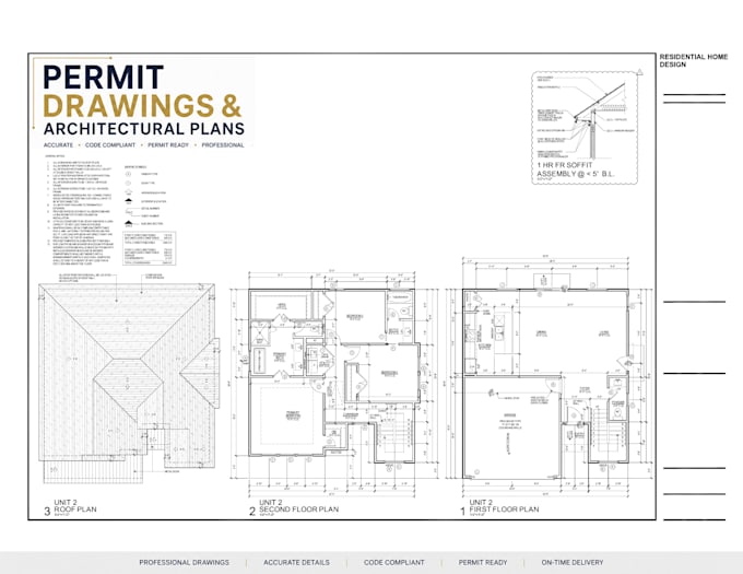 create 2d floor plans, architectural and permit drawings