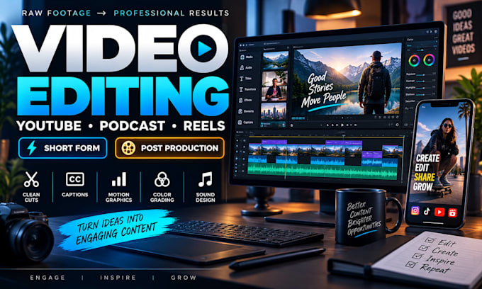 do ai video editing youtube video editing podcating ed iting post production