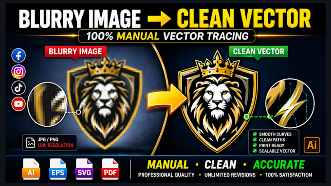 do vector tracing in adobe illustrator, manual vector tracing