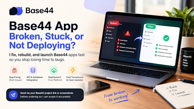 base44 rescue your stuck or broken web app