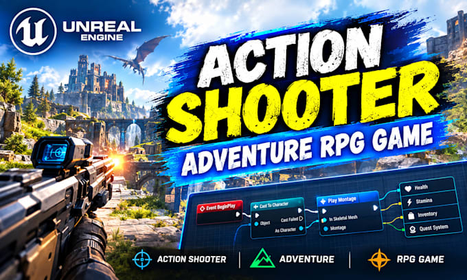 develop multiplayer fps game prototype with unreal engine blueprints and ue5