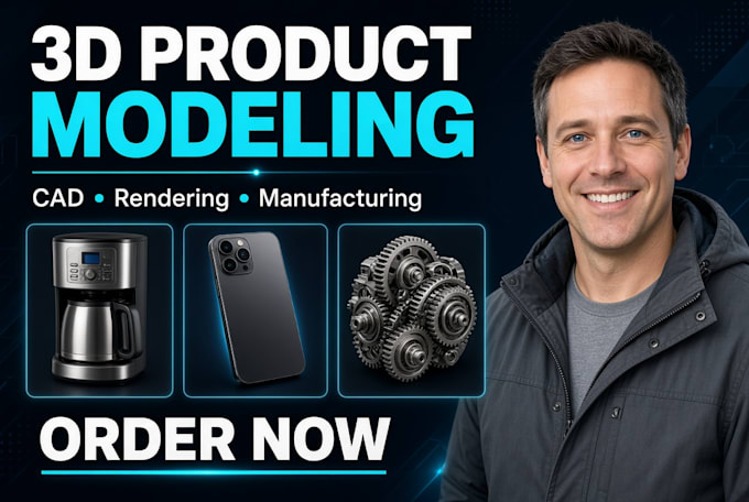create 3d cad product design, 3d cad model, 3d cad product rendering from sketch