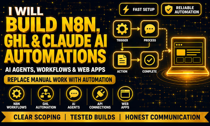 n8n, ghl, claude ai automation engineer, ai agents workflow web apps