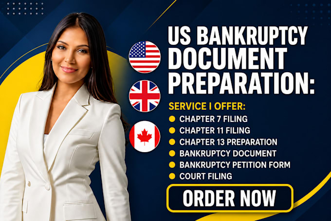 prepare chapter 7, chapter 13 and chapter 11 bankruptcy documents
