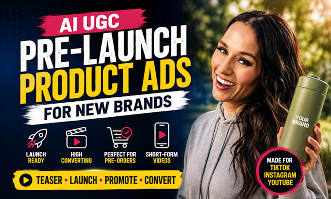 ai ugc pre launch product ads for new brands