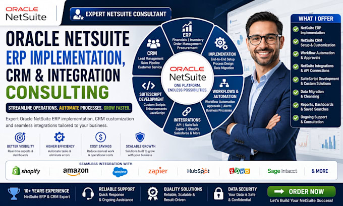 do oracle netsuite erp implementation, CRM and integration consulting