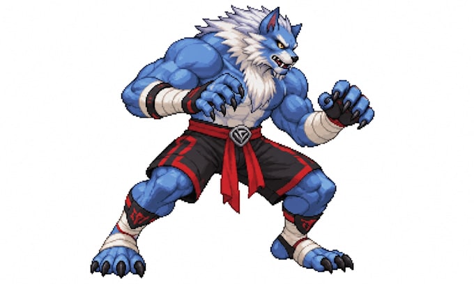 create godot game characters, fighting game sprites and animations
