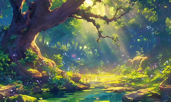 draw anime backgroung, vtuber assets, visual novel and game environment art