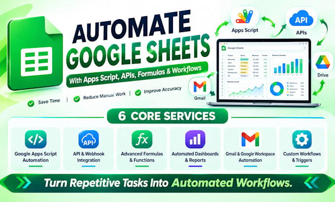 automate google sheets with apps script, apis, formulas and workflow