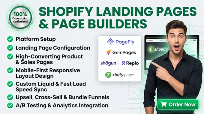 integrate high converting landing pages via pagefly gempages shogun replo zipify