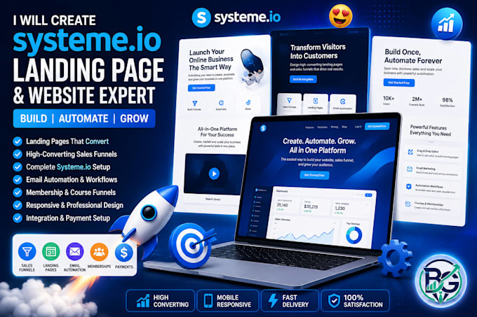create system io landing page system io website expert system io sales funnel