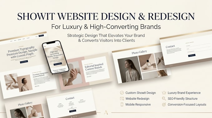 design redesign showit website showit template showit customisation