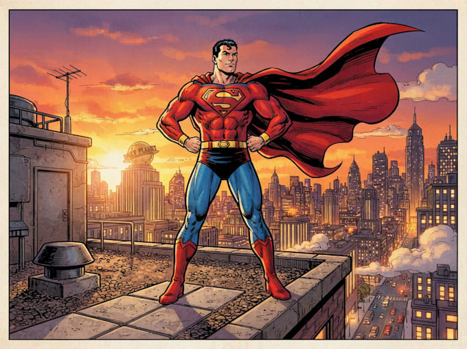 superhero character for comics