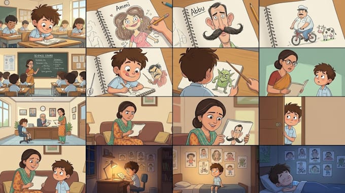 create characters and storyboards using ai
