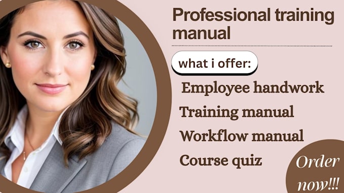 create a professional employee training manual sop onboarding guide