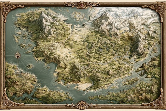 make an amazing fantasy map illustration