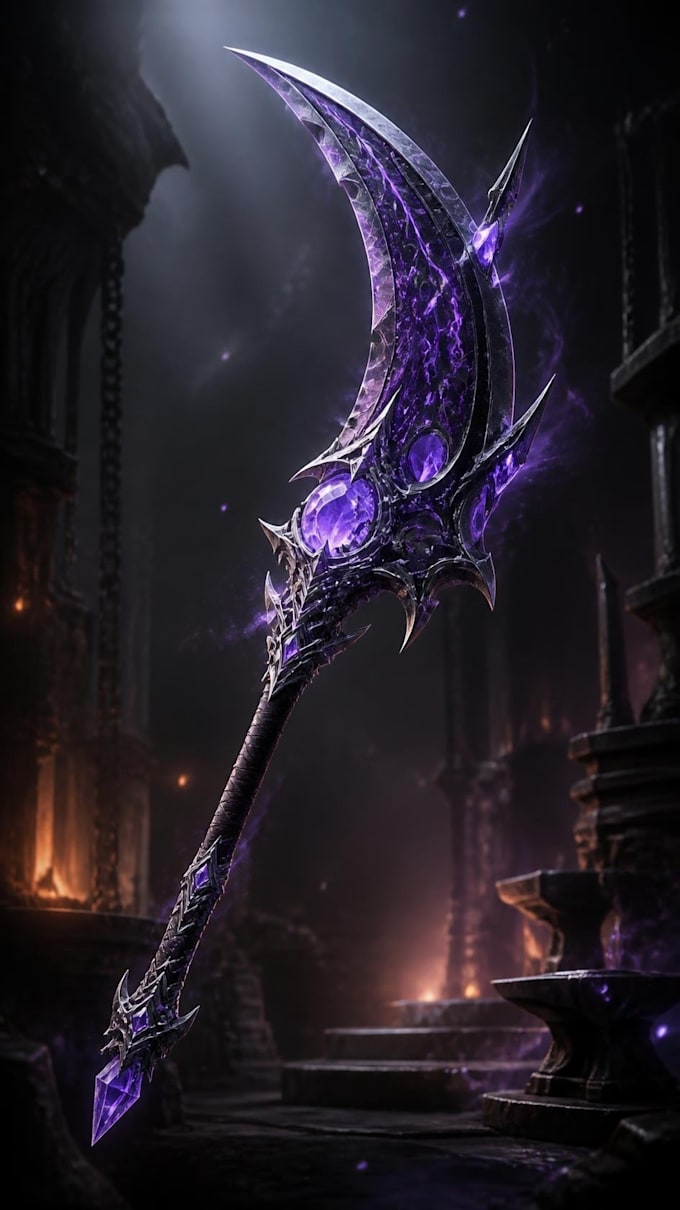 create weapon design and illustration