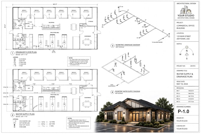 architectural floor plans, blueprints and permit drawings