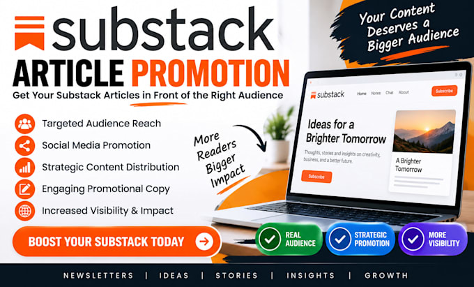 professionally advertise, promote your substack articles to targeted audiences