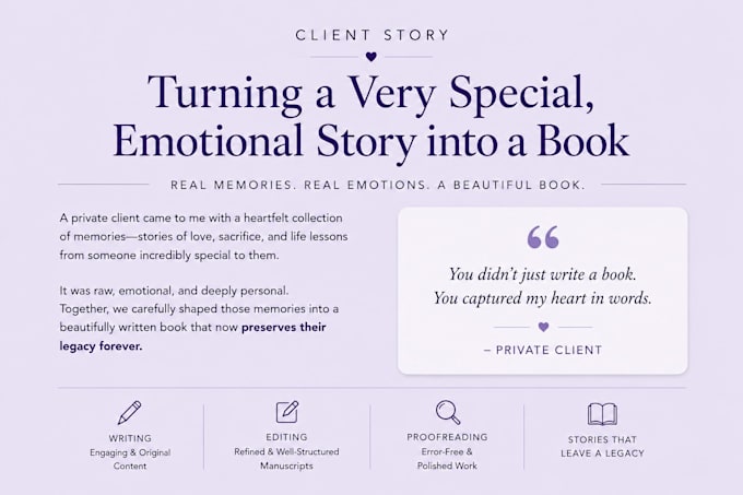 ghostwrite, edit, and proofread your ebook