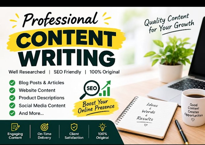 write high quality SEO blog posts and articles