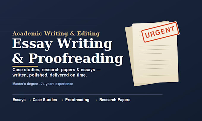 write and proofread essays, case studies and papers