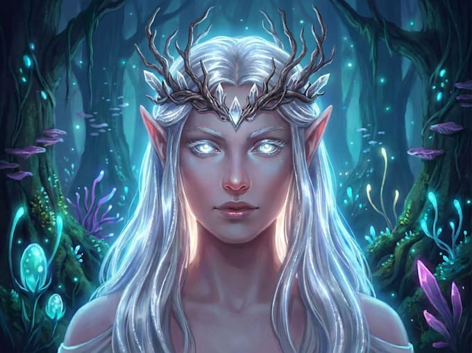 paint character illustrations in semi realistic art style