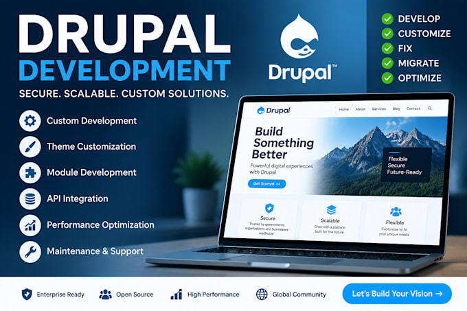 develop customize and fix drupal websites professionally