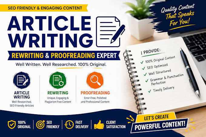 write SEO articles and provide proofreading