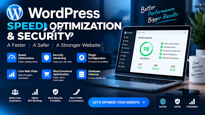 optimize wordpress speed, fix errors and improve security