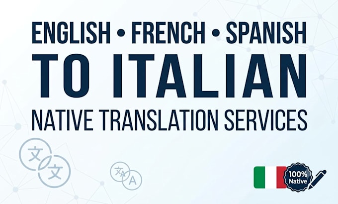 professional native italian translation services