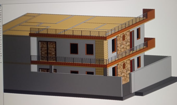 create autocad 2d floor plan and 3d modeling