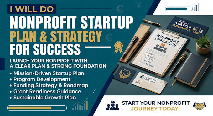 create a nonprofit startup plan,  and funding roadmap
