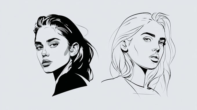 design a professional vector portrait illustration