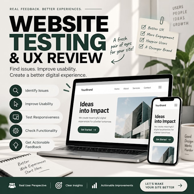 test your website and provide detailed UX usability feedback