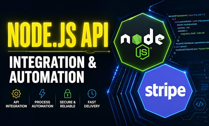 build secure API integration and backend automation in nodejs