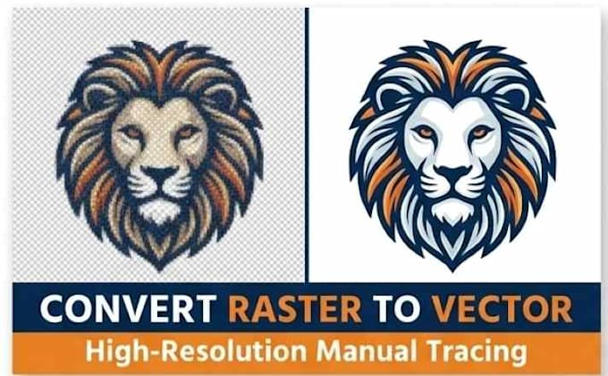 convert jpg to vector, vector trace, and redraw logo professionally