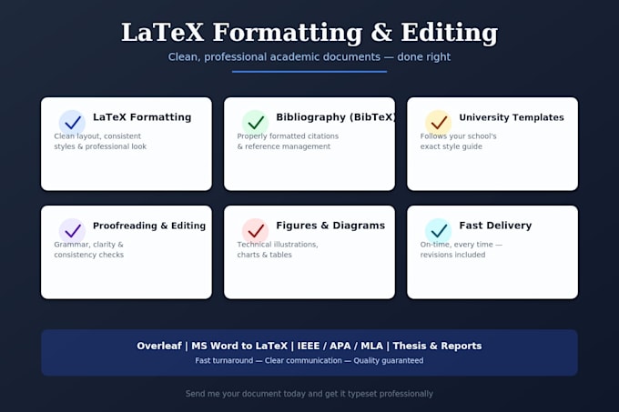 format and improve your engineering report in latex