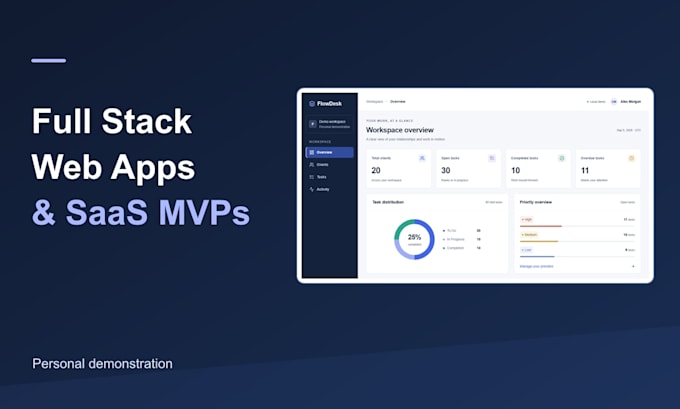 build a custom full stack web application or saas mvp