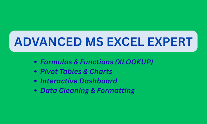 be your advanced ms excel expert for spreadsheet formulas and dashboards
